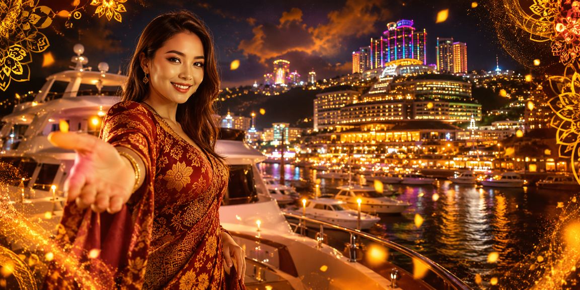 Suasana kasino mewah Genting Highlands dengan meja Baccarat langsung dalam talian
